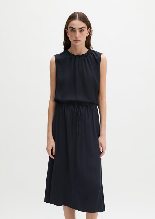 Sleeveless blouse with drawstring relaxed — Dark Navy