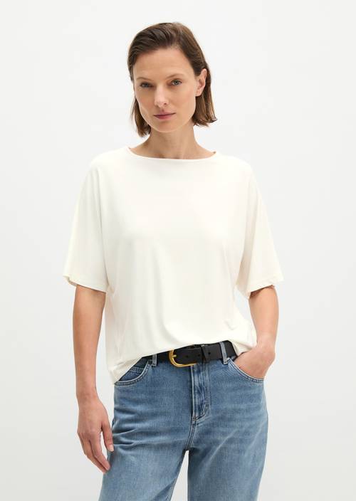 T-Shirt relaxed White Cotton in Frontalansicht