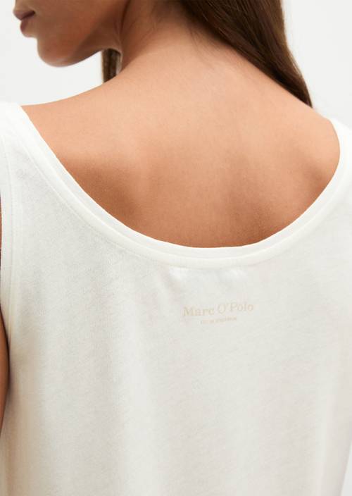 Top regular White Cotton in detail view