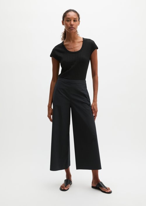 Pointelle T-shirt slim — Black