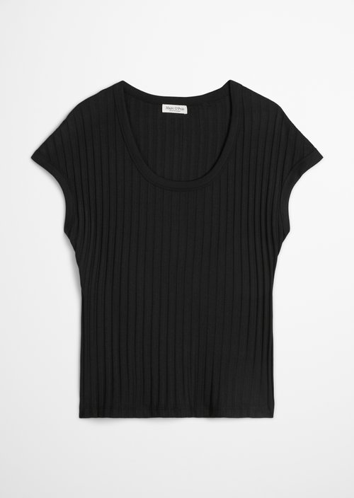 Pointelle T-shirt slim — Black