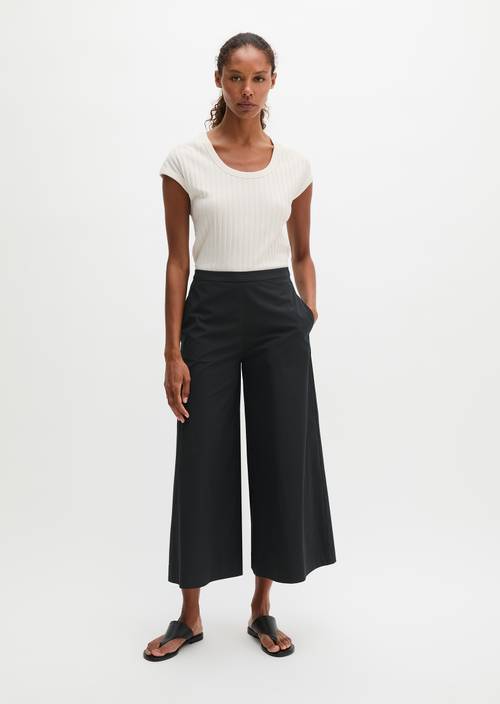 Pointelle T-shirt slim White Cotton in front view