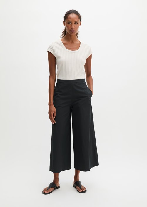 Pointelle T-shirt slim — White Cotton