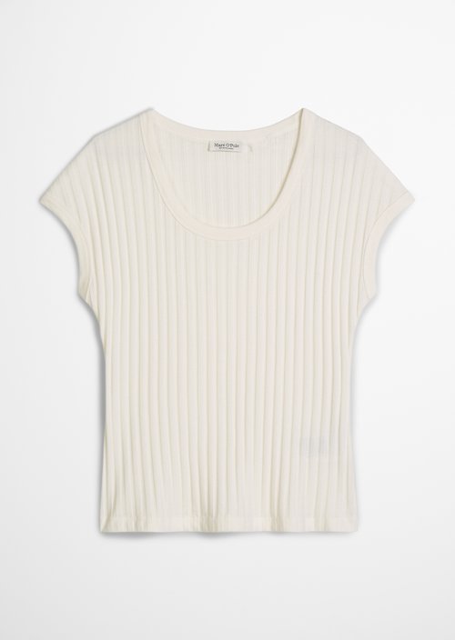 Pointelle T-shirt slim — White Cotton