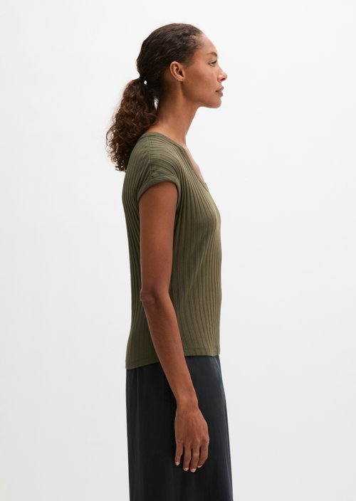 Pointelle T-shirt slim — Mossy Earth