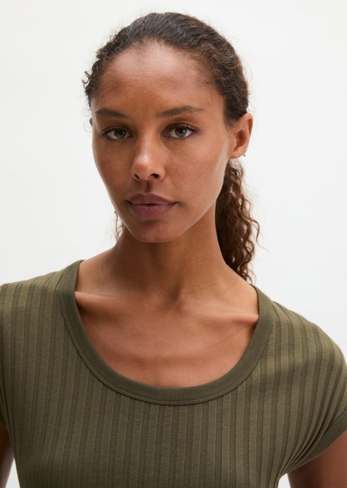 Pointelle T-shirt slim — Mossy Earth
