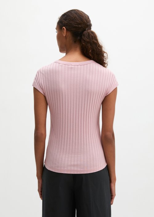 Pointelle T-shirt slim — Mild Rose