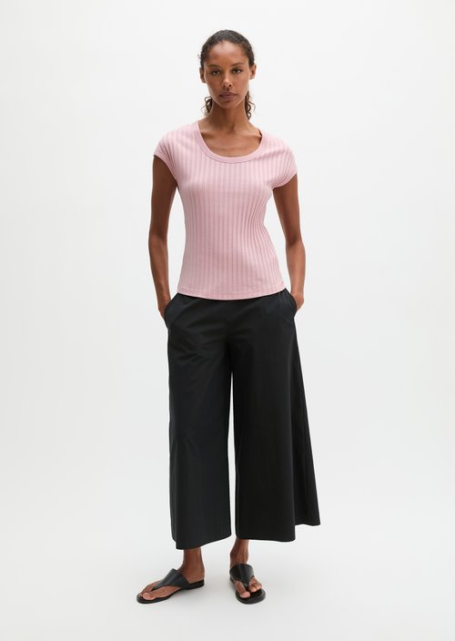 Pointelle T-shirt slim — Mild Rose
