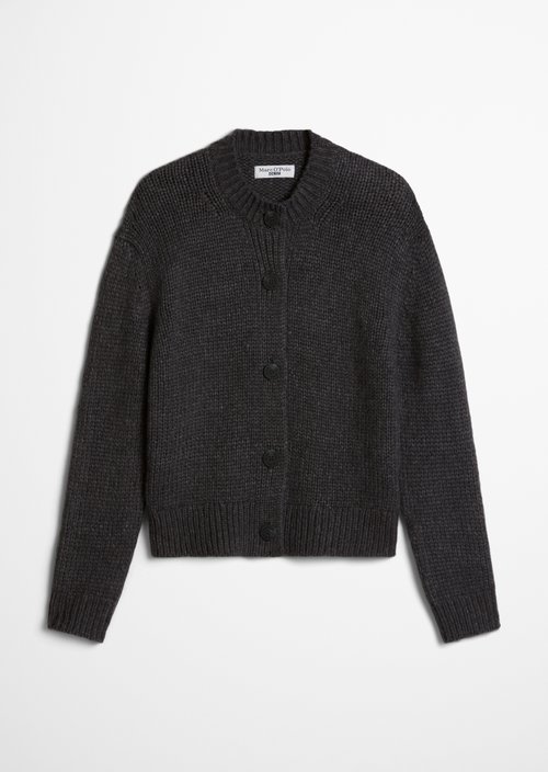 Relaxed Cardigan — Dark Grey Melange