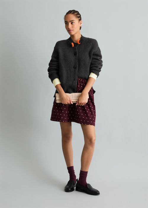 Relaxed Cardigan — Dark Grey Melange