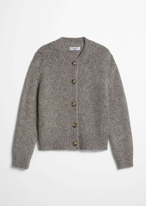 Relaxed Cardigan — Stone Melange