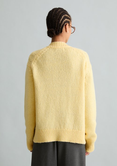 Relaxed Cardigan — Medium Yellow Melange