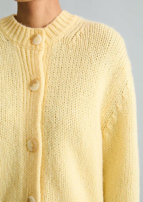 Relaxed Cardigan — Medium Yellow Melange