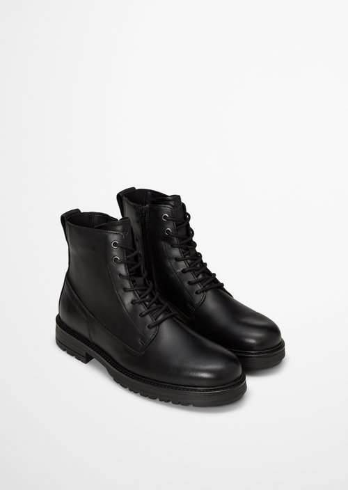 Rony Lace-Up Boots — Black