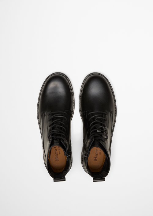 Rony Lace-Up Boots — Black