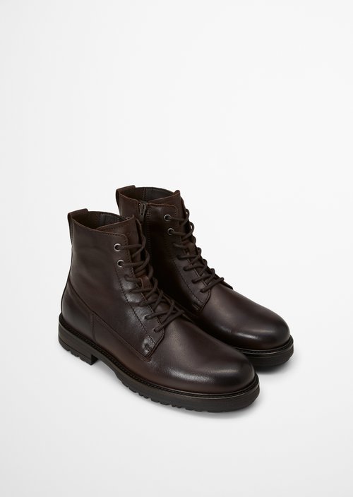 Rony Lace-Up Boots — Dark Brown