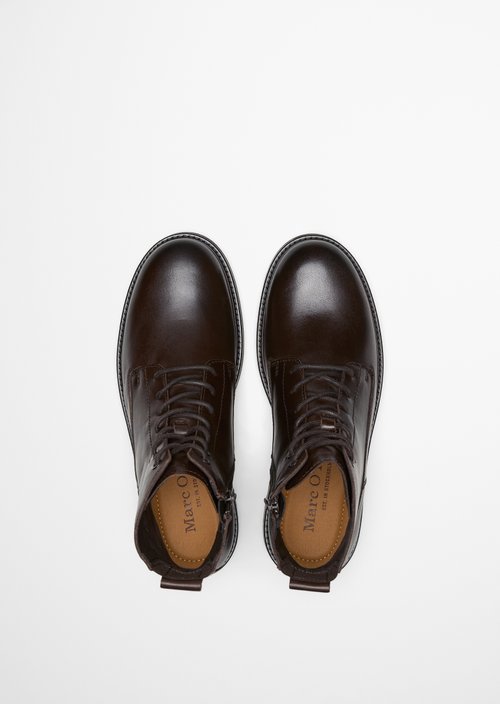 Rony Lace-Up Boots — Dark Brown