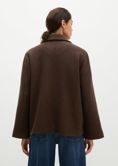 Regular-fit pea coat — Burnt Coffee