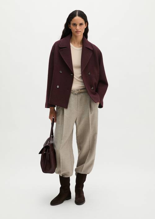 Cabanjacke regular Black Cherry in Frontalansicht