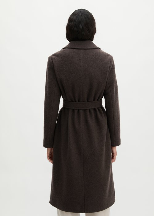 Slim-fit wool coat — Burnt Coffee (alternate view)