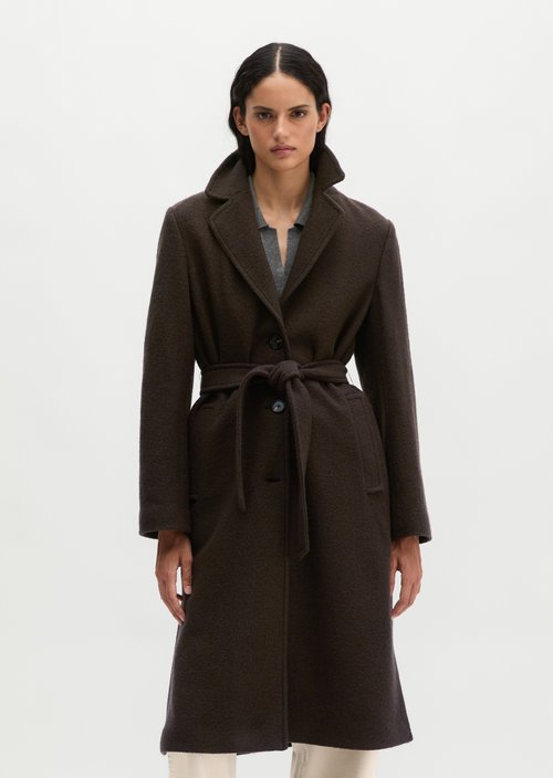 Slim-fit wool coat — Burnt Coffee