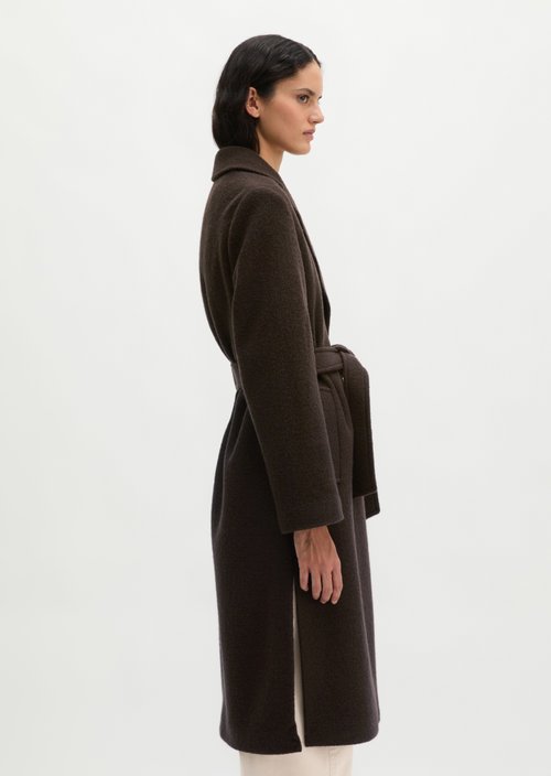 Slim-fit wool coat — Burnt Coffee