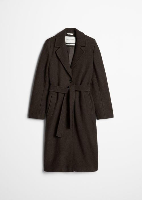 Slim-fit wool coat — Burnt Coffee
