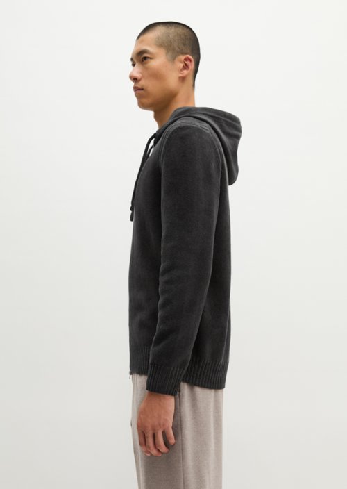 Regular-Fit Chenille Cardigan — Broken Graphite