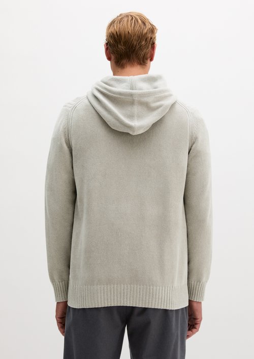 Regular-Fit Chenille Cardigan — Driftwood Haze