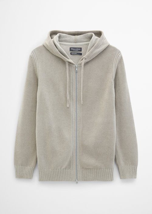Regular-Fit Chenille Cardigan — Driftwood Haze