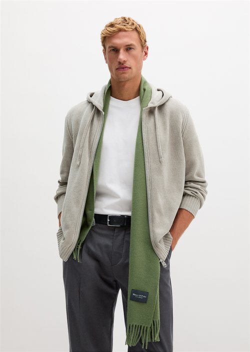 Regular-Fit Chenille Cardigan — Driftwood Haze