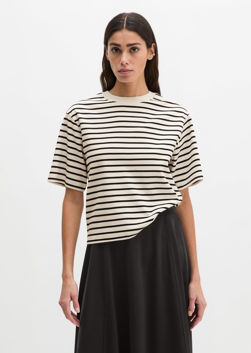 Relaxed striped T-shirt — White