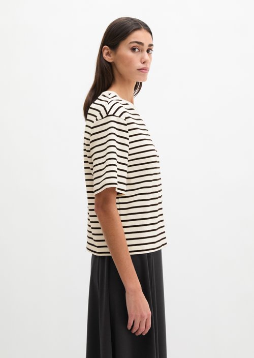 Relaxed striped T-shirt — White
