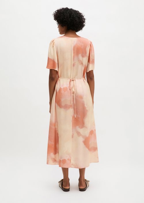 Dress with elastic waist flared — Light Pink