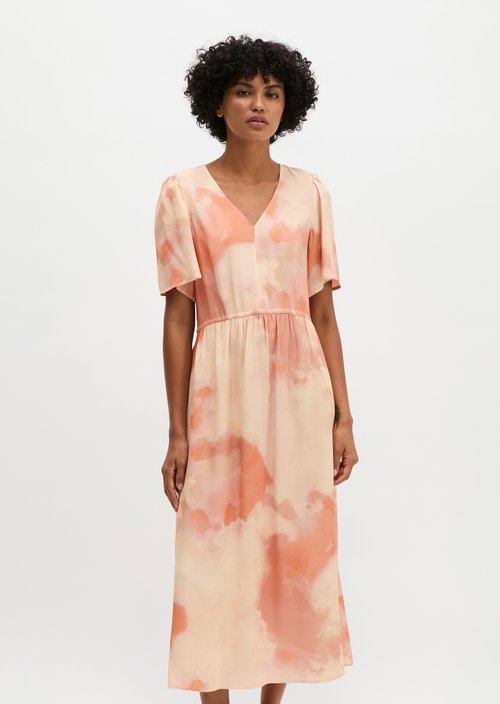 Dress with elastic waist flared — Light Pink