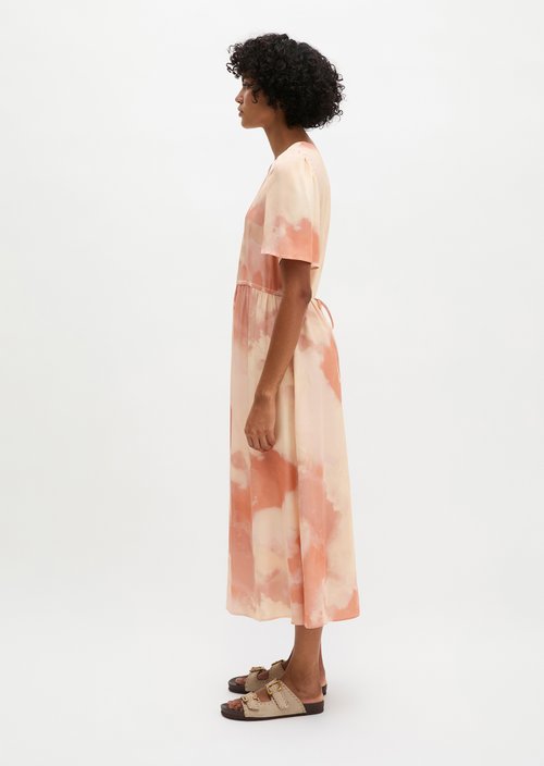Dress with elastic waist flared — Light Pink