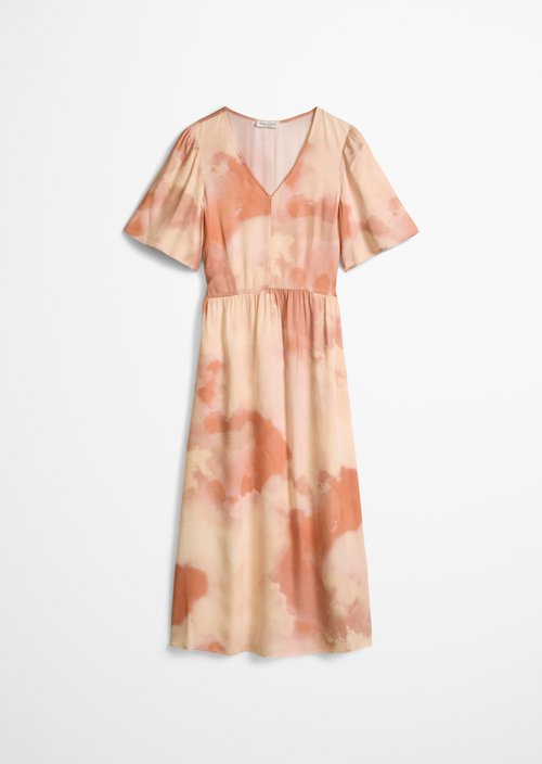 Dress with elastic waist flared — Light Pink