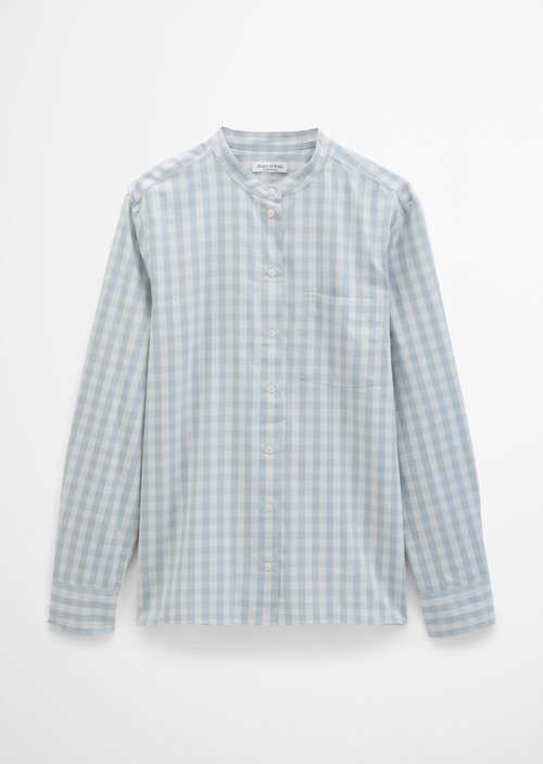 Checkered Blouse, Regular Fit — Bright Blue