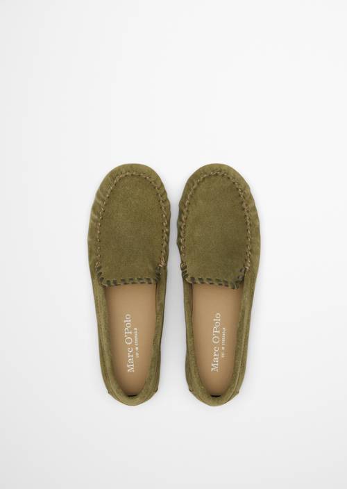 Mocassin modèle Valentina Pure Sage en vue de dessus