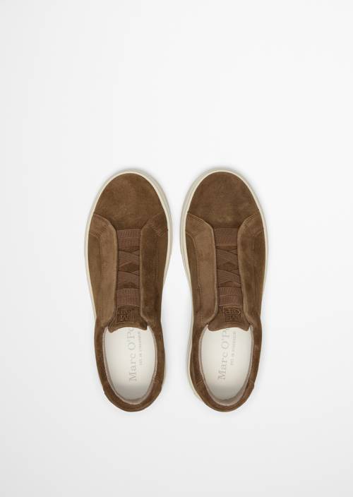 Cupsohlen-Sneaker Model Agar Dark Taupe in Ansicht von oben