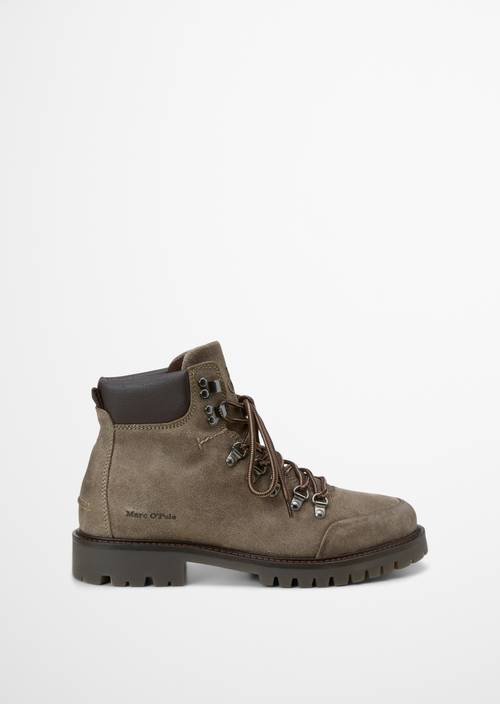 Bottes à lacets, modèle Armin Dark Taupe vue extérieure de la chaussure droite