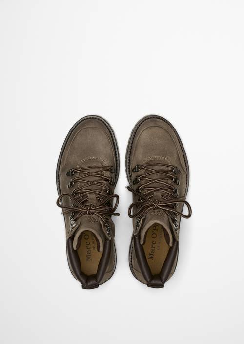 Bottes à lacets, modèle Armin Dark Taupe en vue de dessus