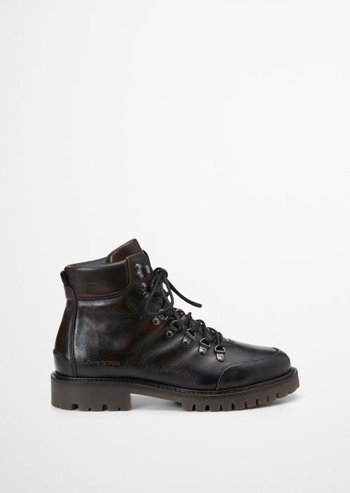 Armin Lace-Up Boots — Dark Cognac