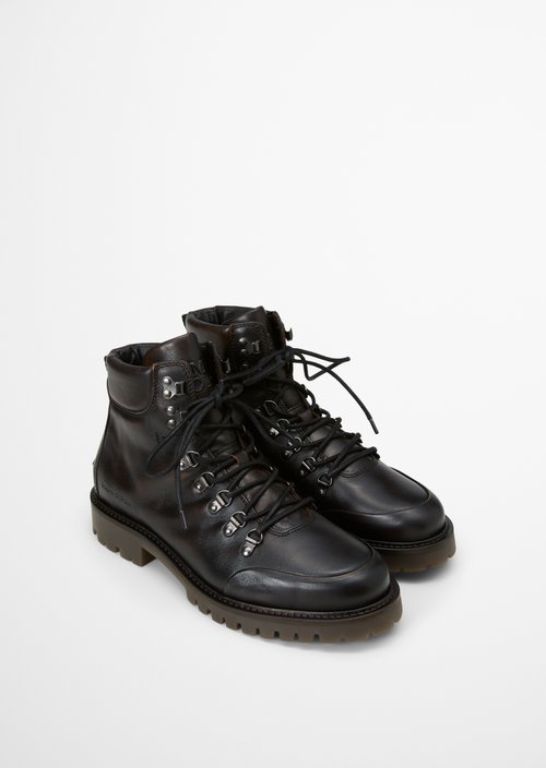 Armin Lace-Up Boots — Dark Cognac