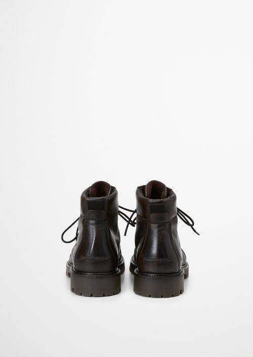 Armin Lace-Up Boots — Dark Cognac