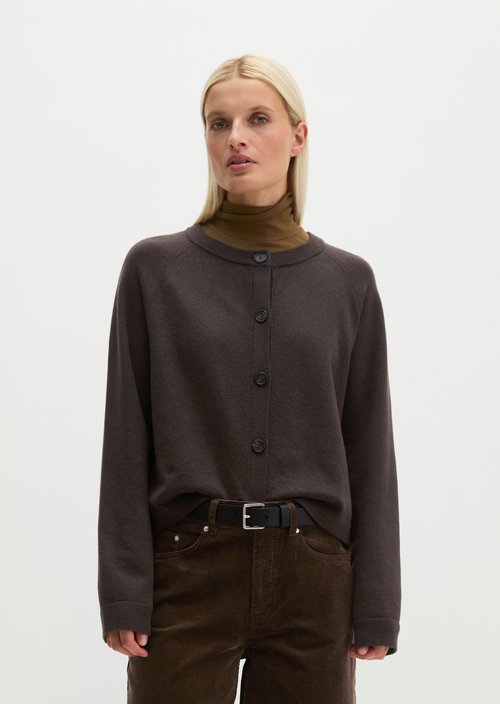 Relaxed Cardigan — Burnt Coffee