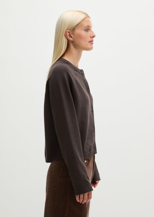 Relaxed Cardigan — Burnt Coffee
