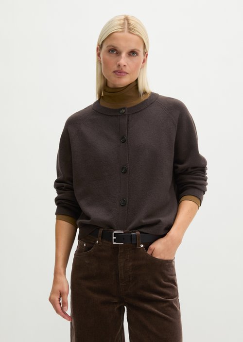 Relaxed Cardigan — Burnt Coffee