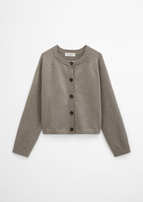 Relaxed Cardigan — Stone Taupe Melange