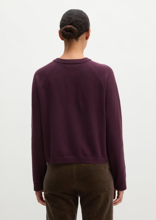 Relaxed Cardigan — Fresh Aubergine